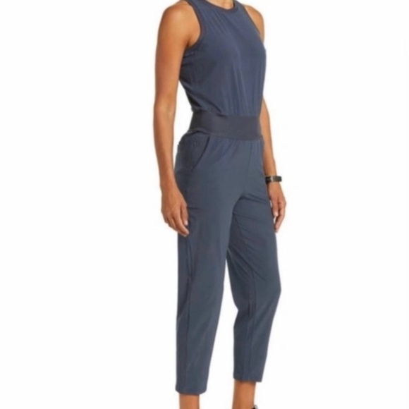 Zella Dark Blue Sleeveless Jumpsuit - Picture 1 of 16